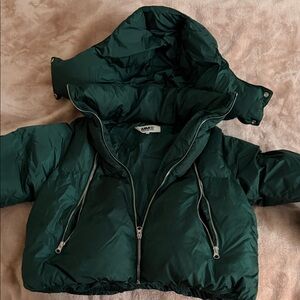 MM6 Maison Martin Margiela Dark Green Puffer Jacket
